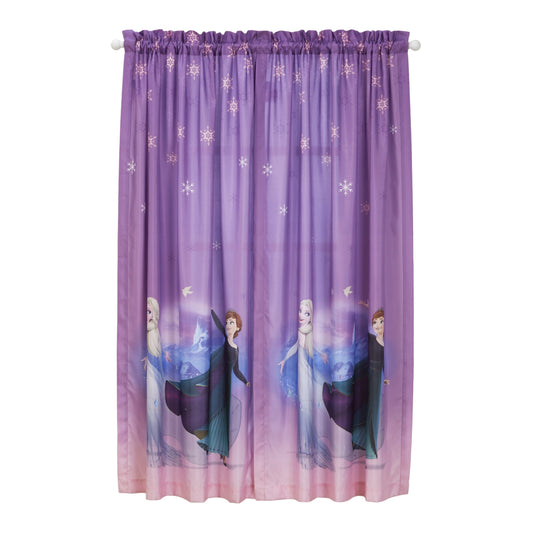 Bedroom Window Curtains 2 Panel Set 63 Inch Length in Purple