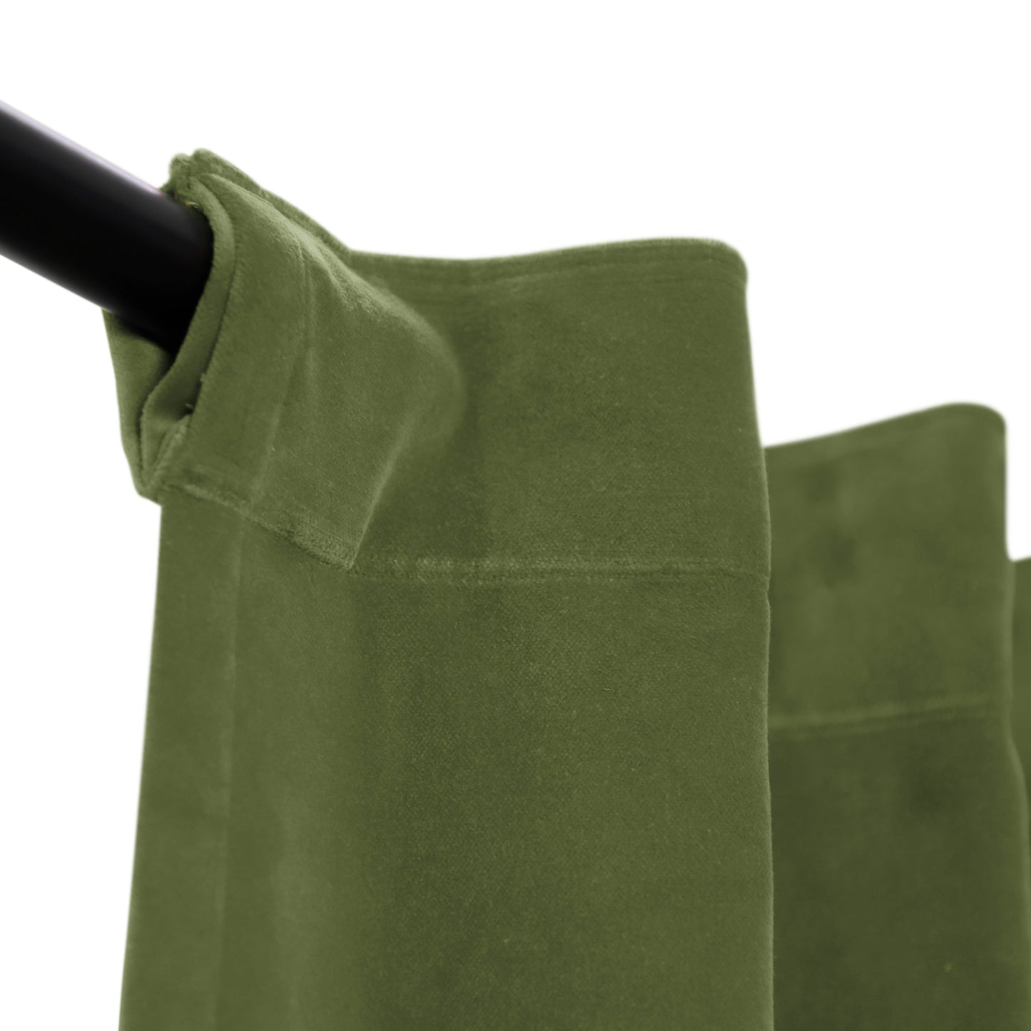 Sage Green Cotton Velvet Curtain