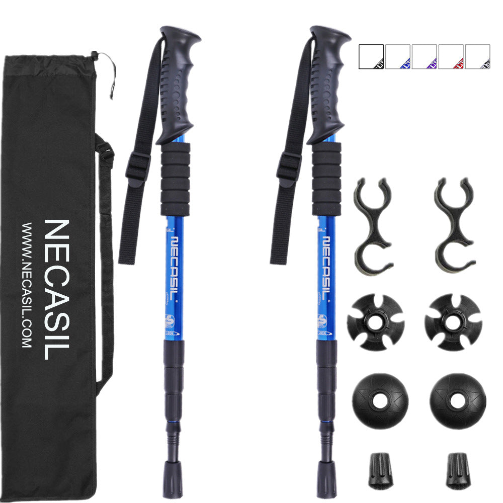 Newcastle Four-section Trekking Straight Trekking Poles - Blue Force Sports