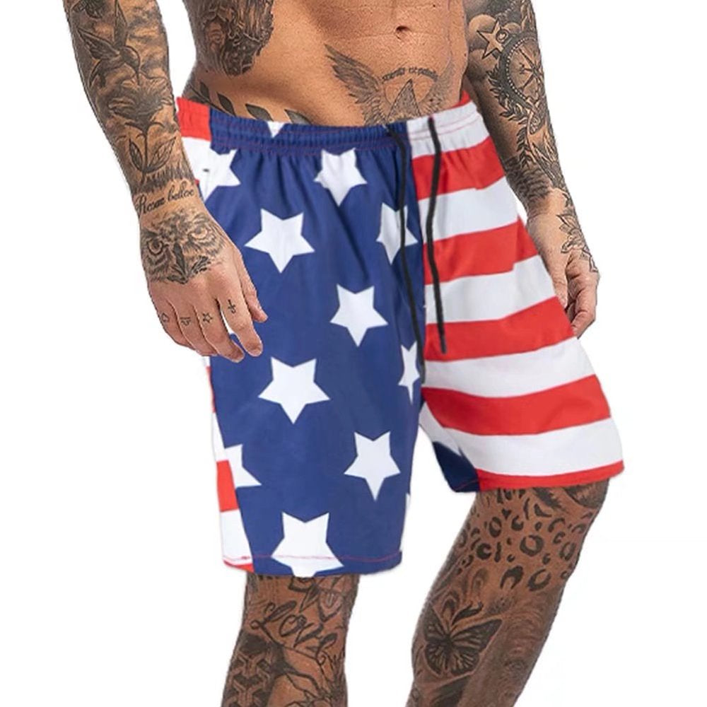 GINGTTO Men'S Quick Dry Swim Shorts Knee Stretch Slim Shorts with Pockets