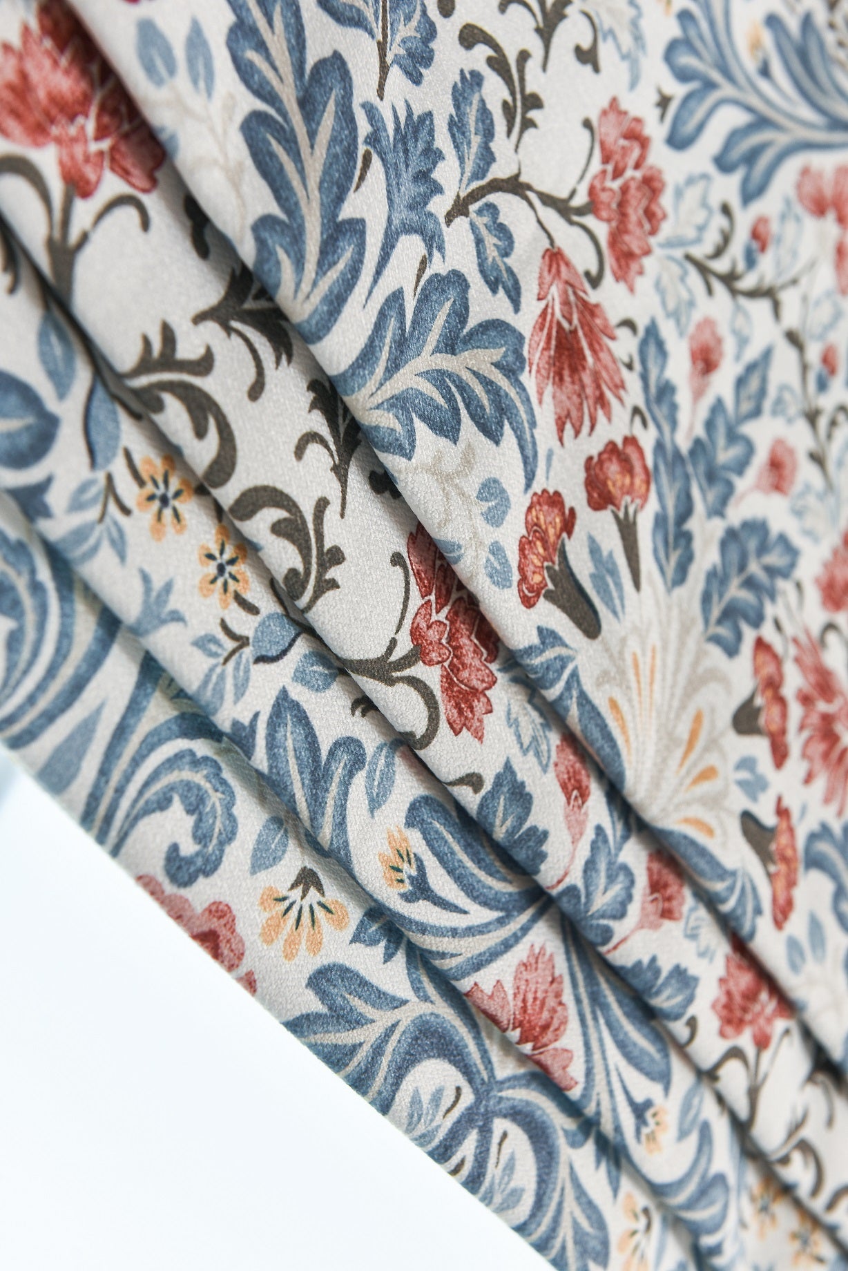 Custom Faux Roman Shades Bohemian Blossom