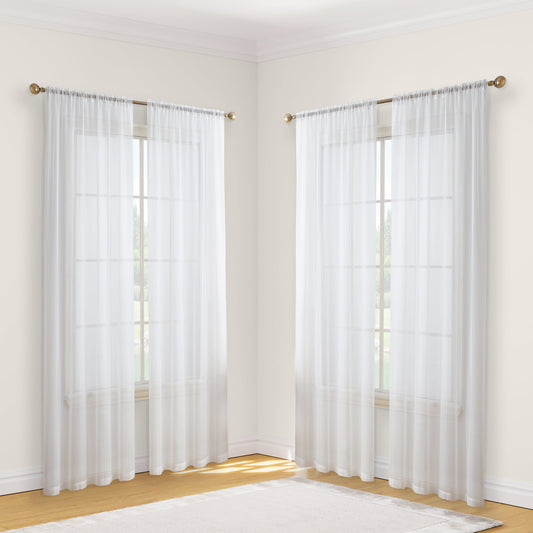Lucento Sheer Rod Pocket Curtain Panels - 4 Pack