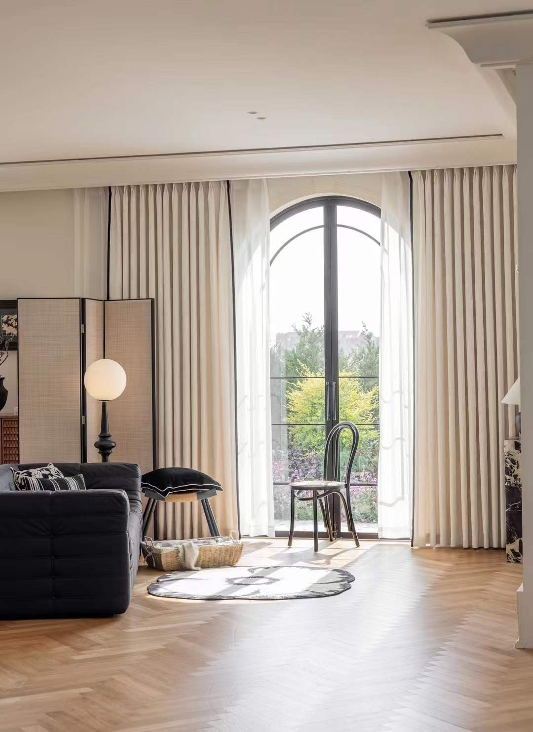 Mid-Century Modern Style 80% Blackout Curtain, Customize Size/Head, 1 Panel