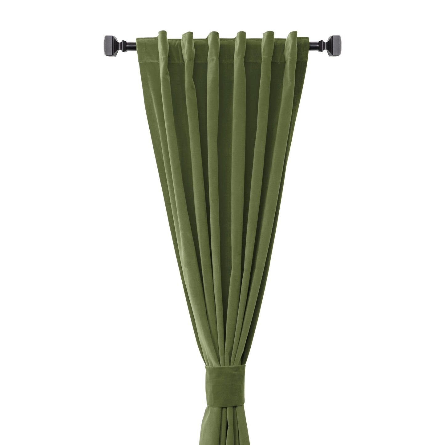 Sage Green Cotton Velvet Curtain