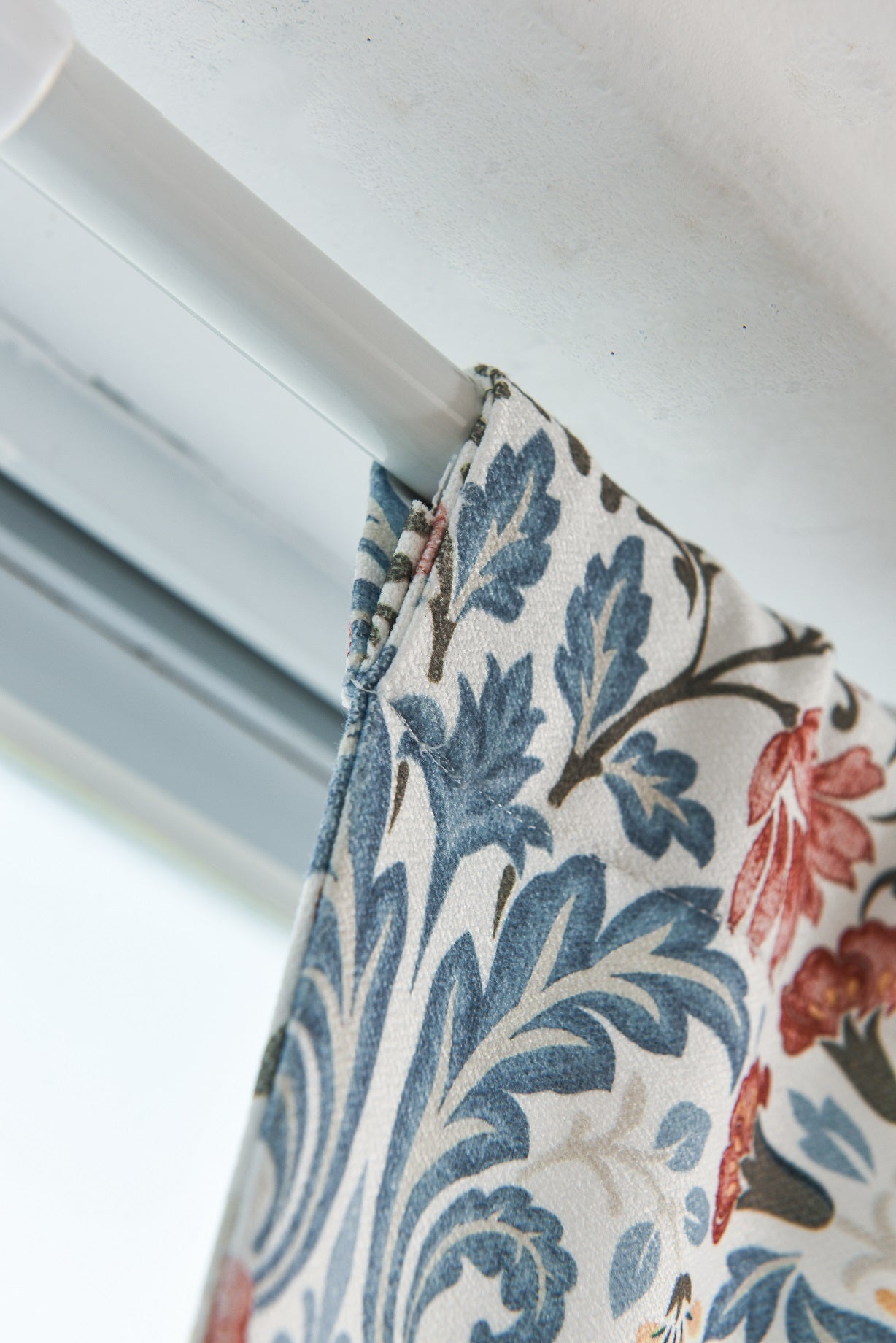 Custom Faux Roman Shades Bohemian Blossom