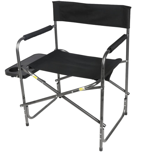 Ozark Trail Director’S Chair with Side Table, Black, Outdoor