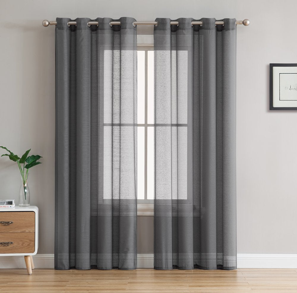Victoria Semi-Sheer Grommet Curtain Panels