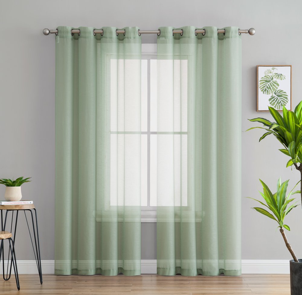 Victoria Semi-Sheer Grommet Curtain Panels