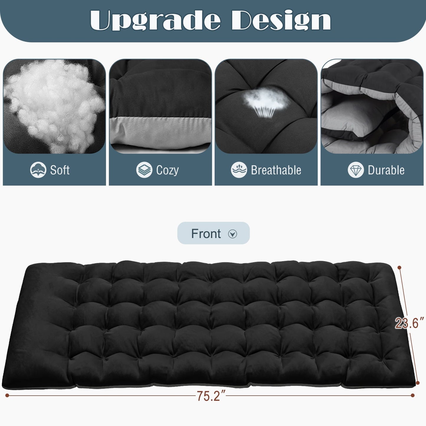 Lilypelle Portable Folding Camping Cot Bed, Adjustable 4-Position Adults Reclining Folding Chaise with Pillow, Outdoor Portable Folding Lounge Chair Sleeping Cots for Camping, Pool, Beach, Patio