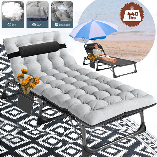 Lilypelle folding cot with mattress,Heavy Duty Sleeping Cots with Carry Bag,Double Layer Oxford Portable Folding Camping Cot for Home ,Office Nap and Outdoor Beach£¬Black