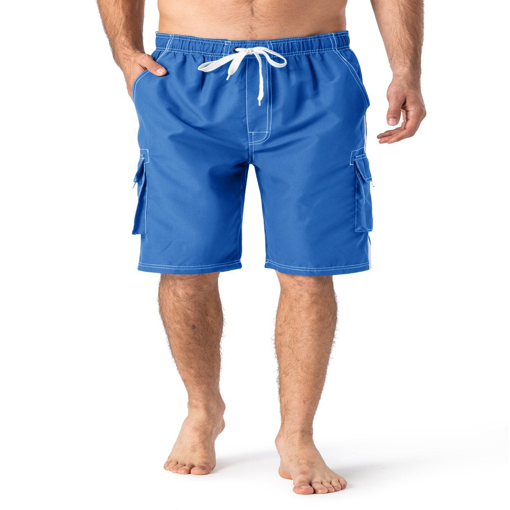 TACVASEN Mens Lightweight Beach Shorts Casual Summer Pants with Pockets Black L