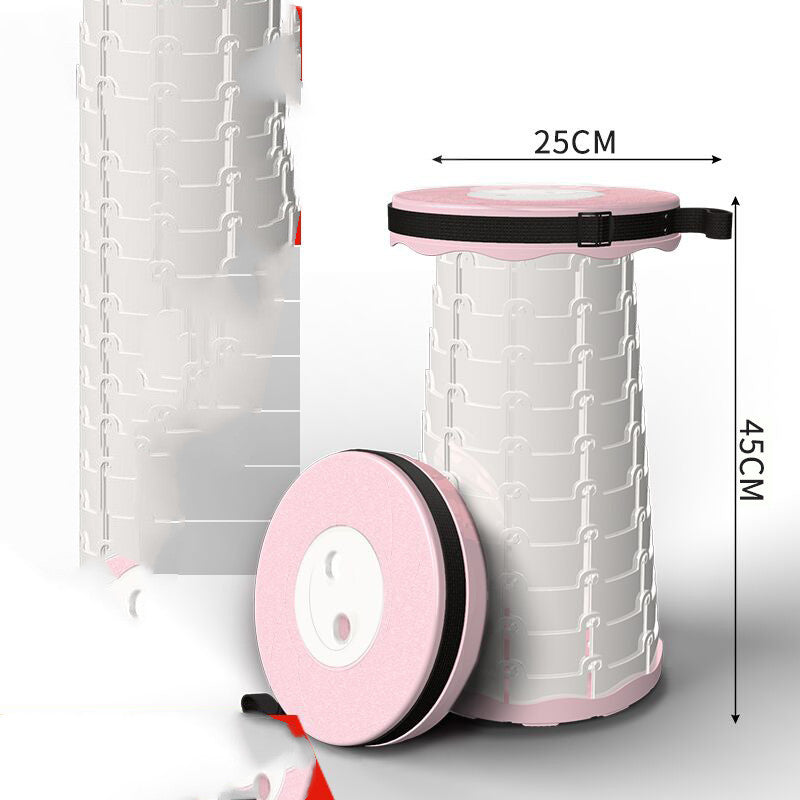 Outdoor Fishing Line Portable Telescopic Stool Multifunctional Plastic Folding Stool - Blue Force Sports