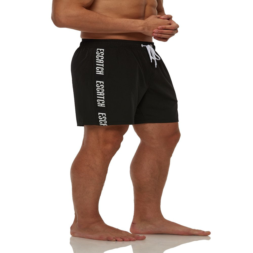 Yukaichen Men'S Swim Trunks Quick Dry Beach Shorts with Zipper Pockets and Mesh Lining Armygreen 36