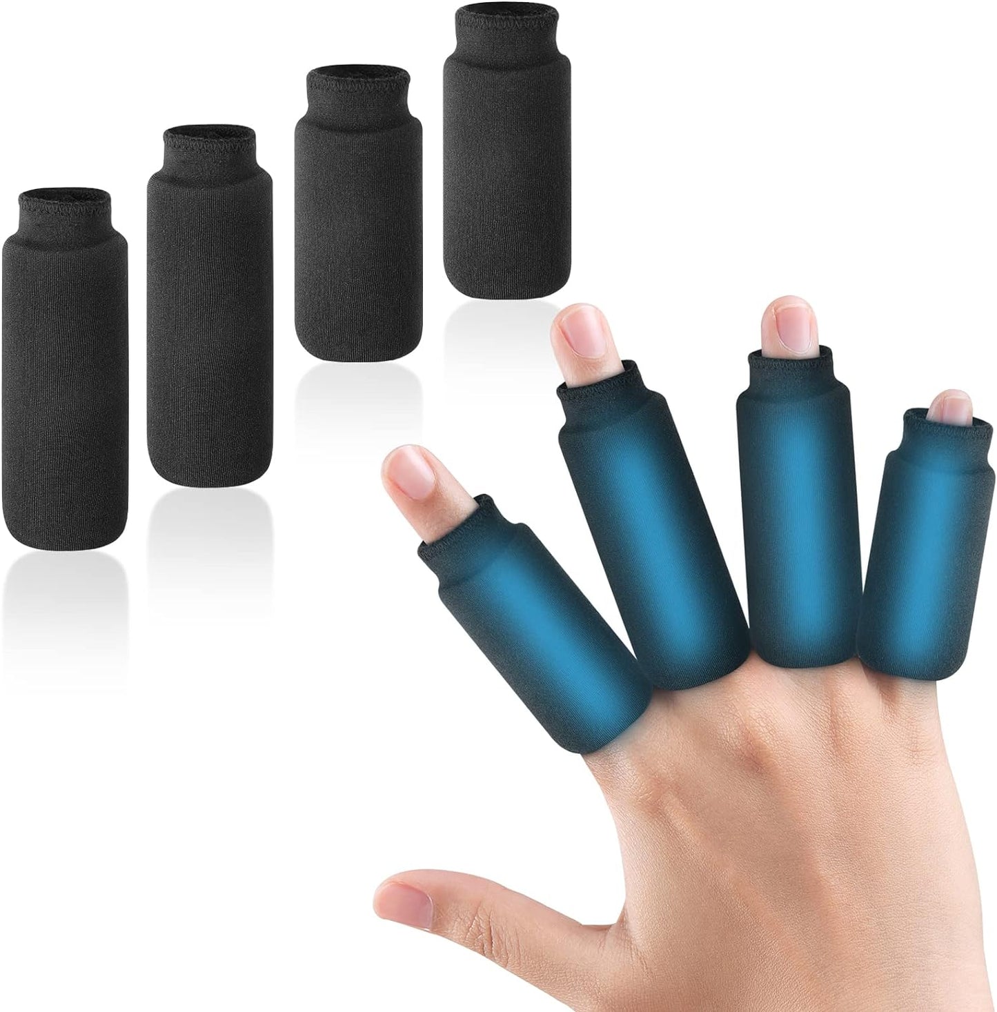 Finger Ice Sleeves 4 Ice Packs for Fingers, Thumbs & Toes Hot Cold Therapy for Arthritis, Tendinitis, Trigger Finger and Swollen Finger