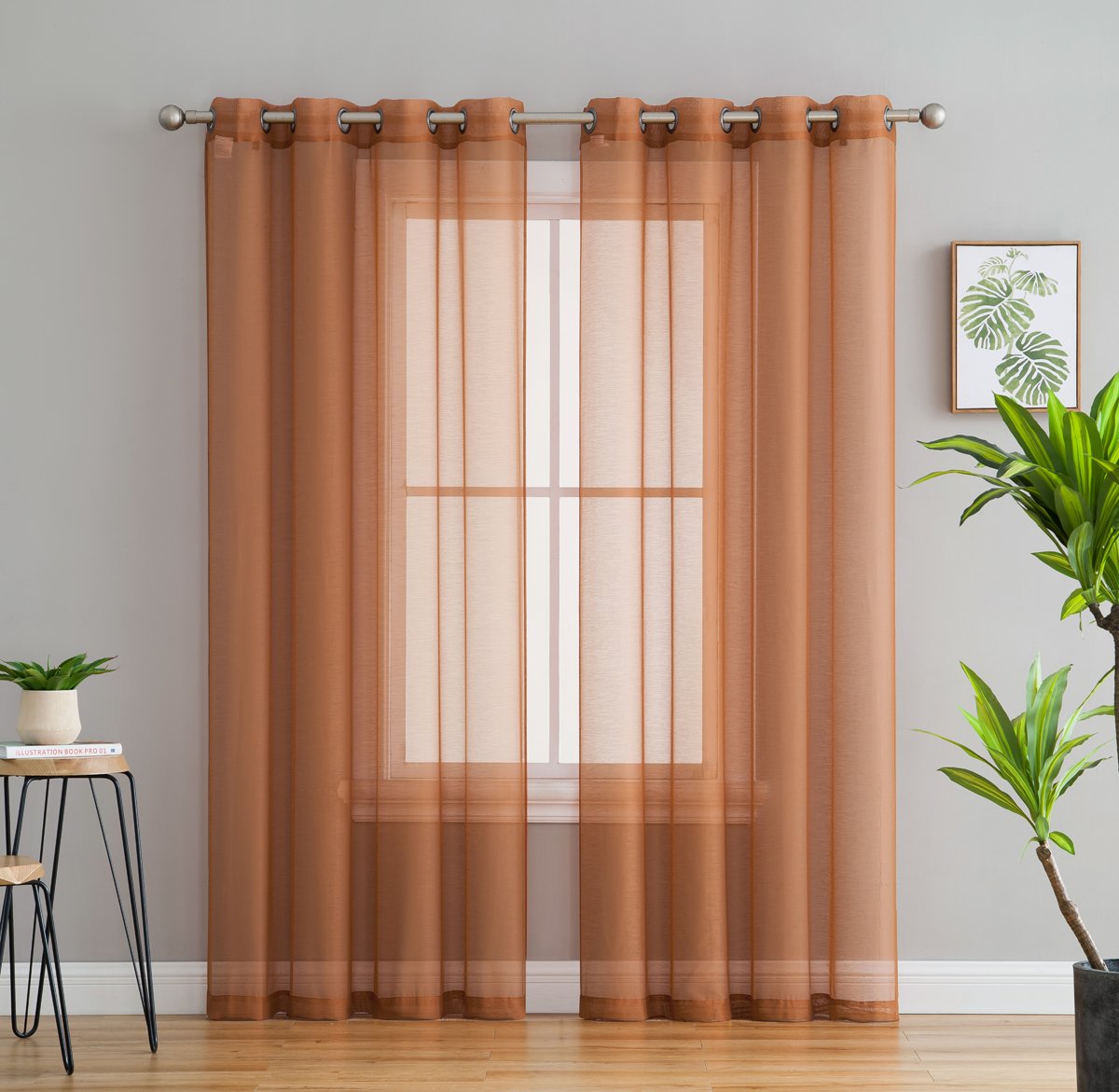 Victoria Semi-Sheer Grommet Curtain Panels