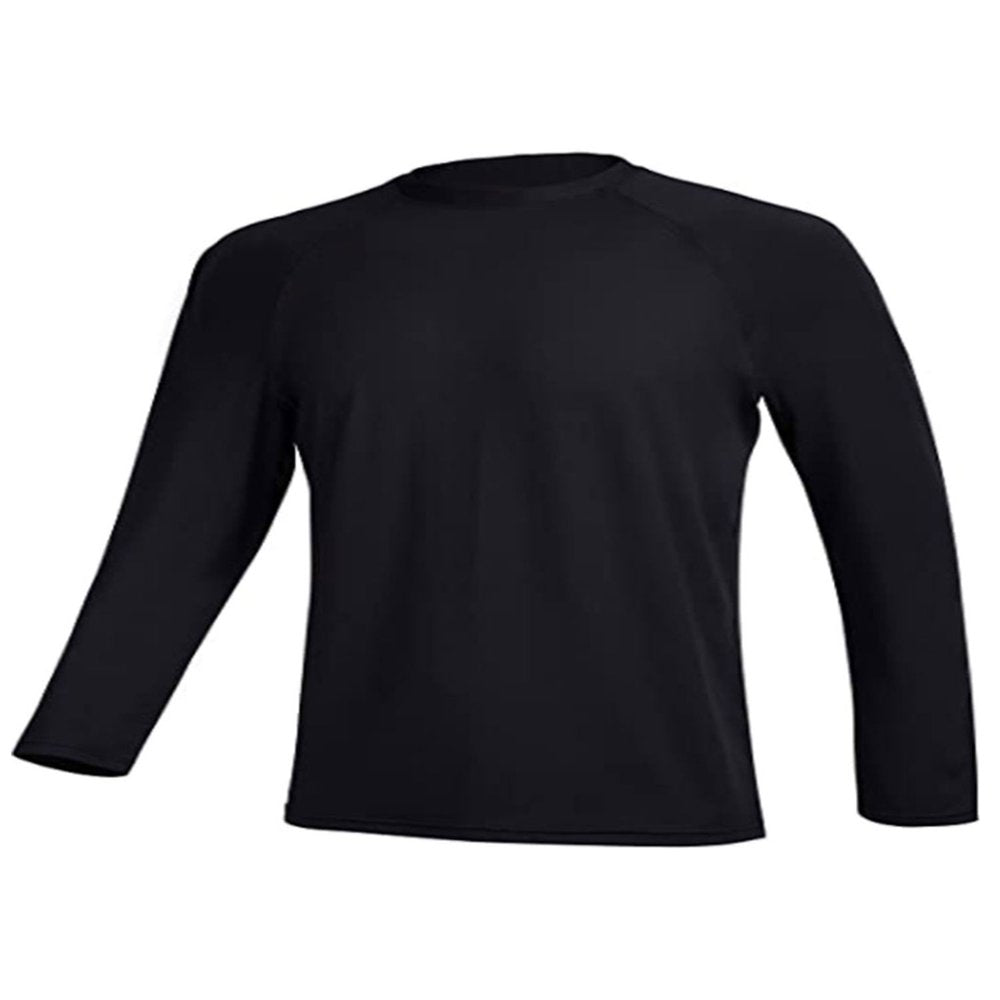 HIMONE Long Sleeve Swim T-Shirt for Men Rash Guard Athletic Tee Skins UPF 50+