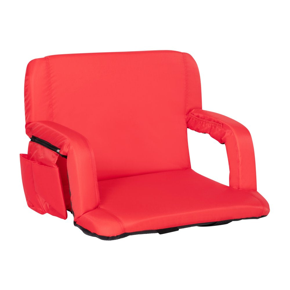 Flash Furniture Malta Collection Fabric Extra Wide Stadium Chair, Red