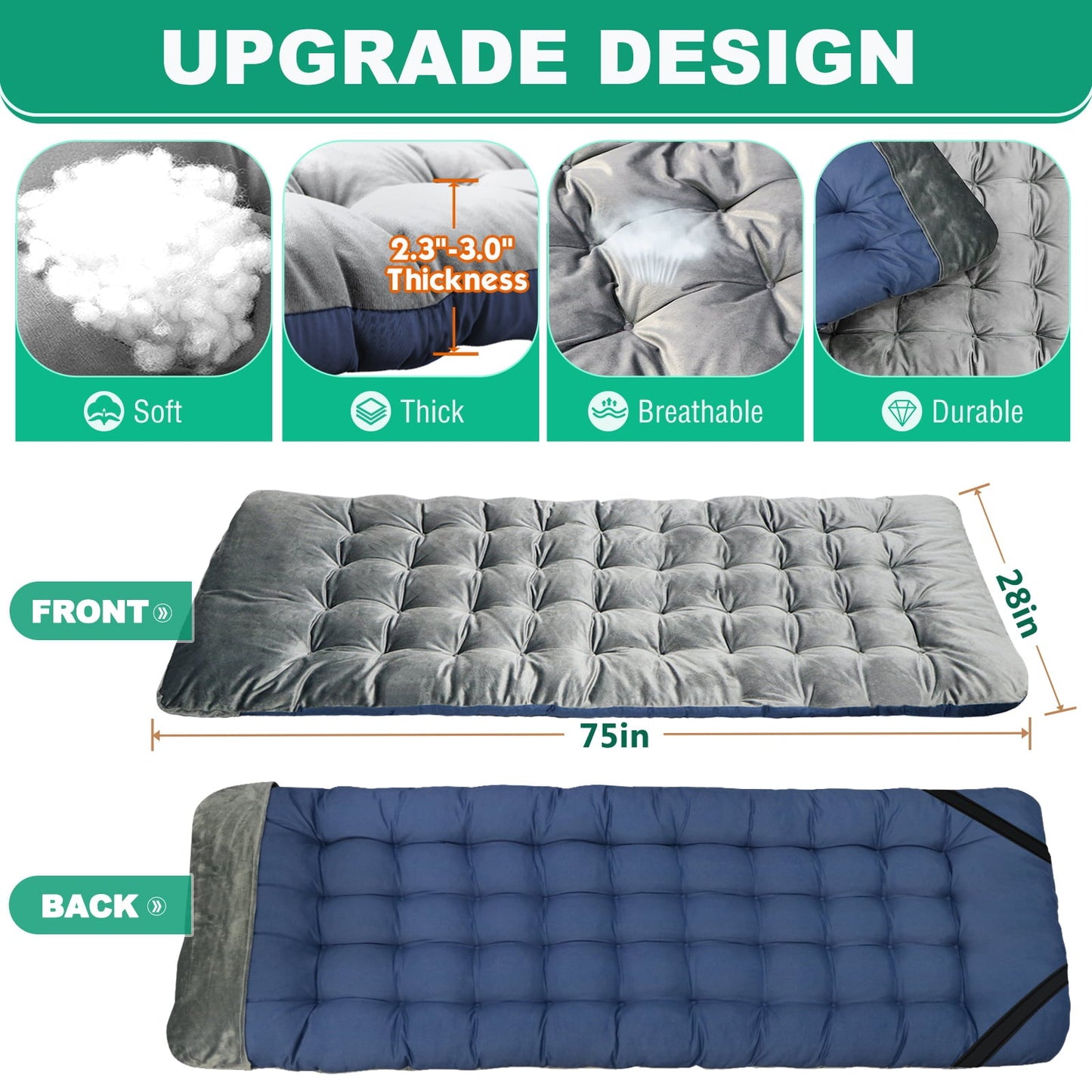 Lilypelle folding cot with mattress,Heavy Duty Sleeping Cots with Carry Bag,Double Layer Oxford Portable Folding Camping Cot for Home ,Office Nap and Outdoor Beach£¬Upgrade Red