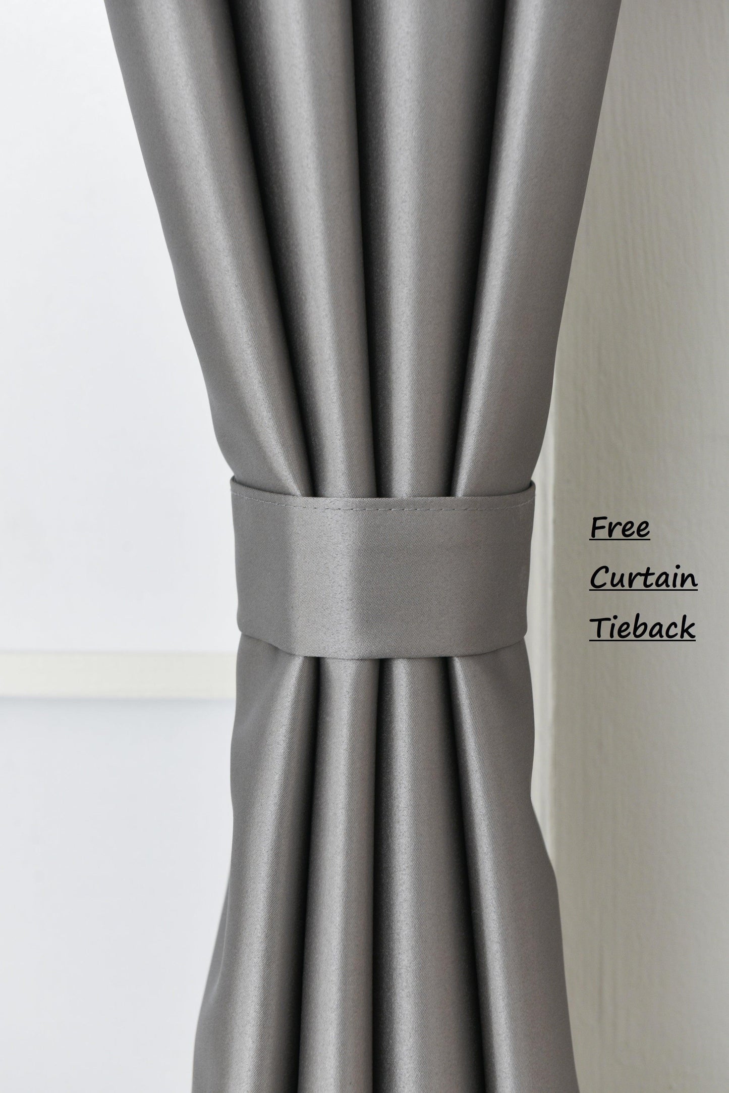 Silk Style 90% Blackout Curtain, Customize Size/Head, 1 Panel