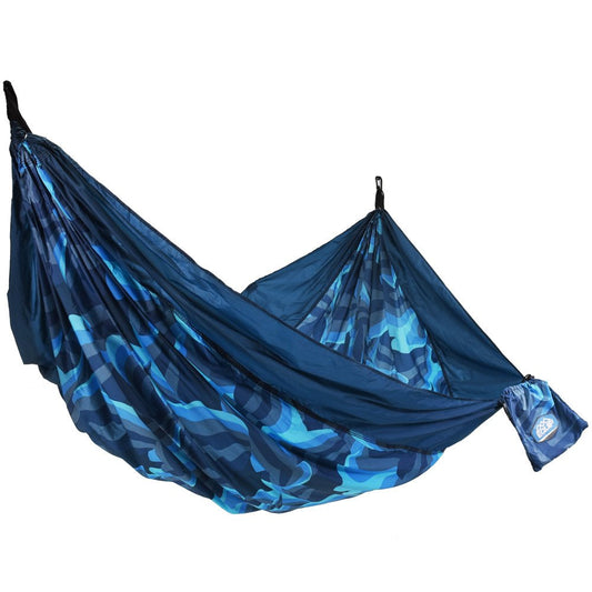 Equip Nylon Portable Camping Travel Hammock, Two Person Blue Filtered Ombre, Open Size 124" L X 77" W X .1"