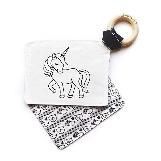 Mouse Loves Pig Crinkle Toy Unicorn