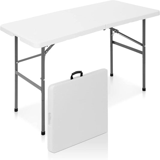 SKONYON 4 Foot Folding Table White