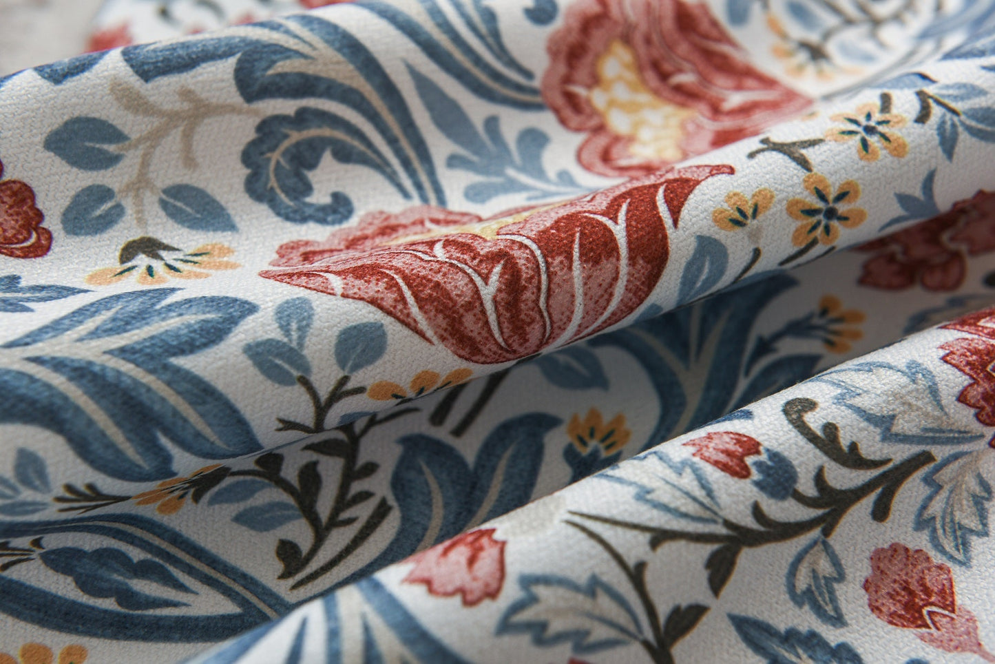 Custom Faux Roman Shades Bohemian Blossom