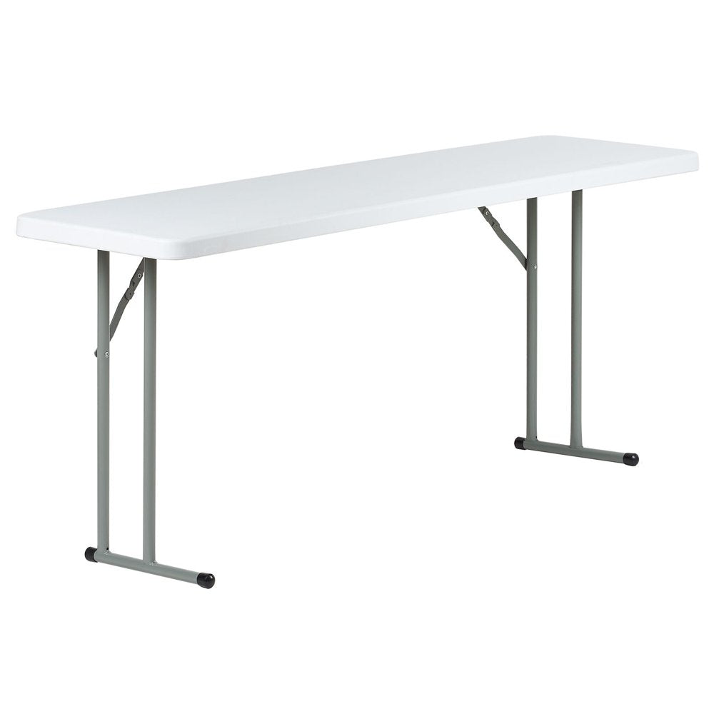 SUGIFT 6 Ft Plastic Folding Training Table, White