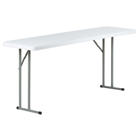 SUGIFT 6 Ft Plastic Folding Training Table, White