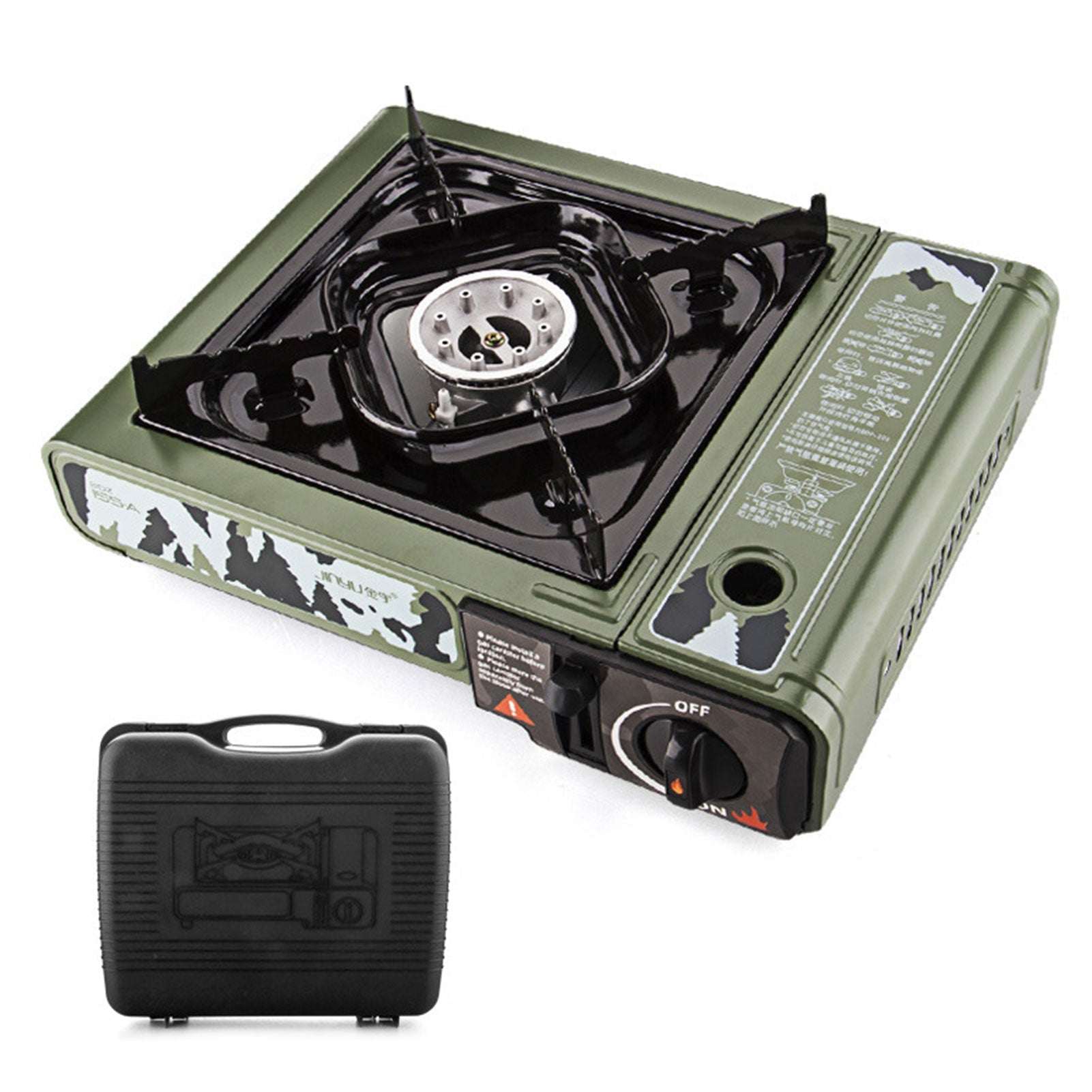 Portable Gas Stove With Map Hot Pot Waska Fuel Tank Barbecue Outdoor Camping Stove - Blue Force Sports