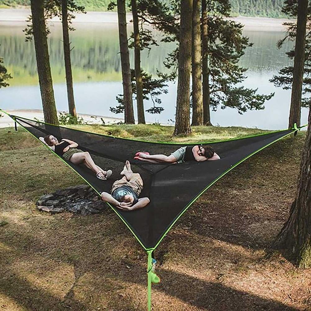 Outdoor Flat Sleep Hammock Tent Suspension Kit Camping Hammock Camping Cot Camping Hammock with Rain Fly