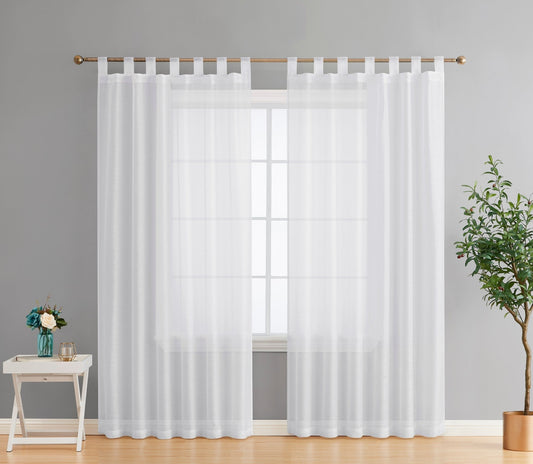 Addison Semi-Sheer Tab Top Curtain Panels