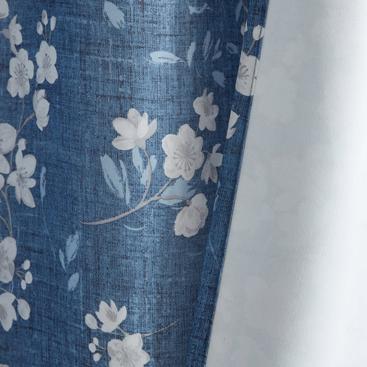 BlockingDawn Ashley Floral Room Darkening Rod Pocket Curtain Panels