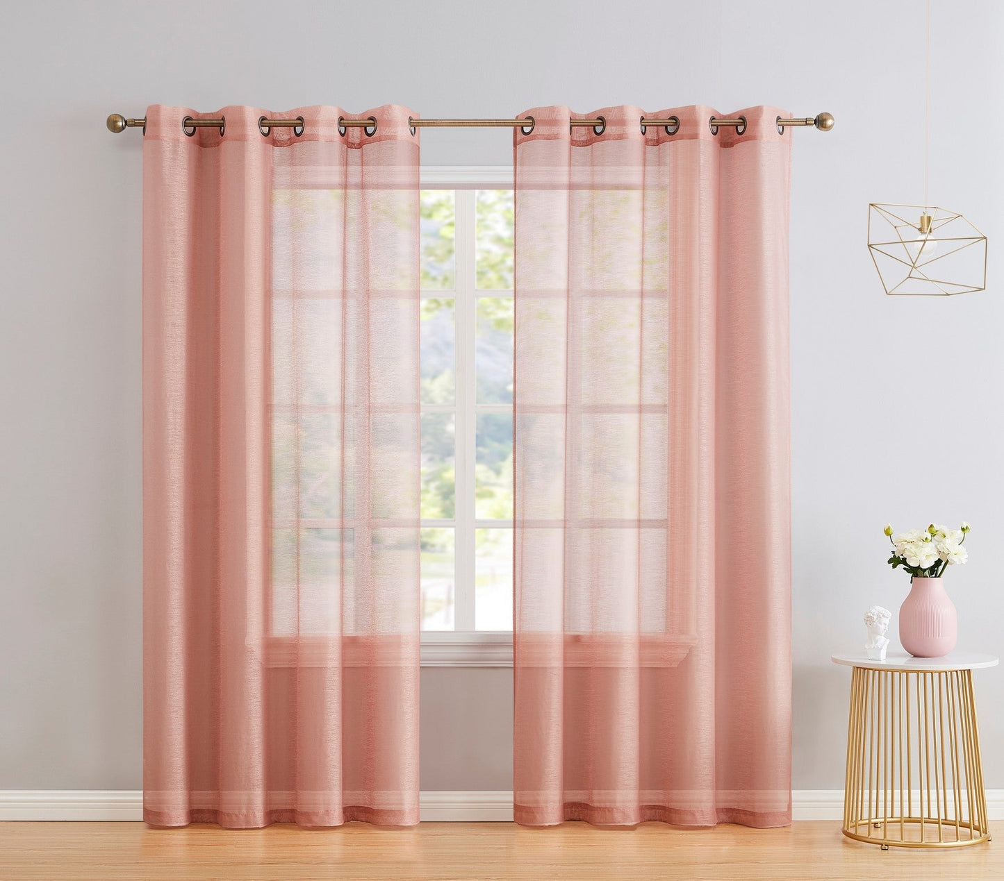 Victoria Semi-Sheer Grommet Curtain Panels