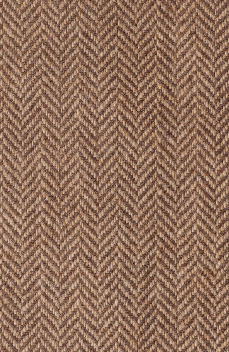 Gray Chevron Leather Tab Wool Curtain