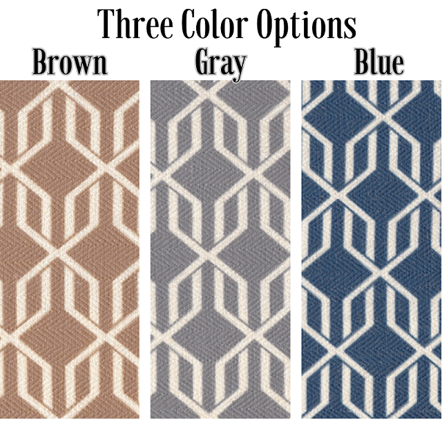 Custom Faux Roman Shades Art Deco Style