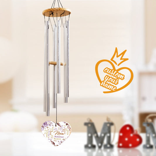 Custom Name Wind Chimes Personalized Wind Chimes Gift for Mom