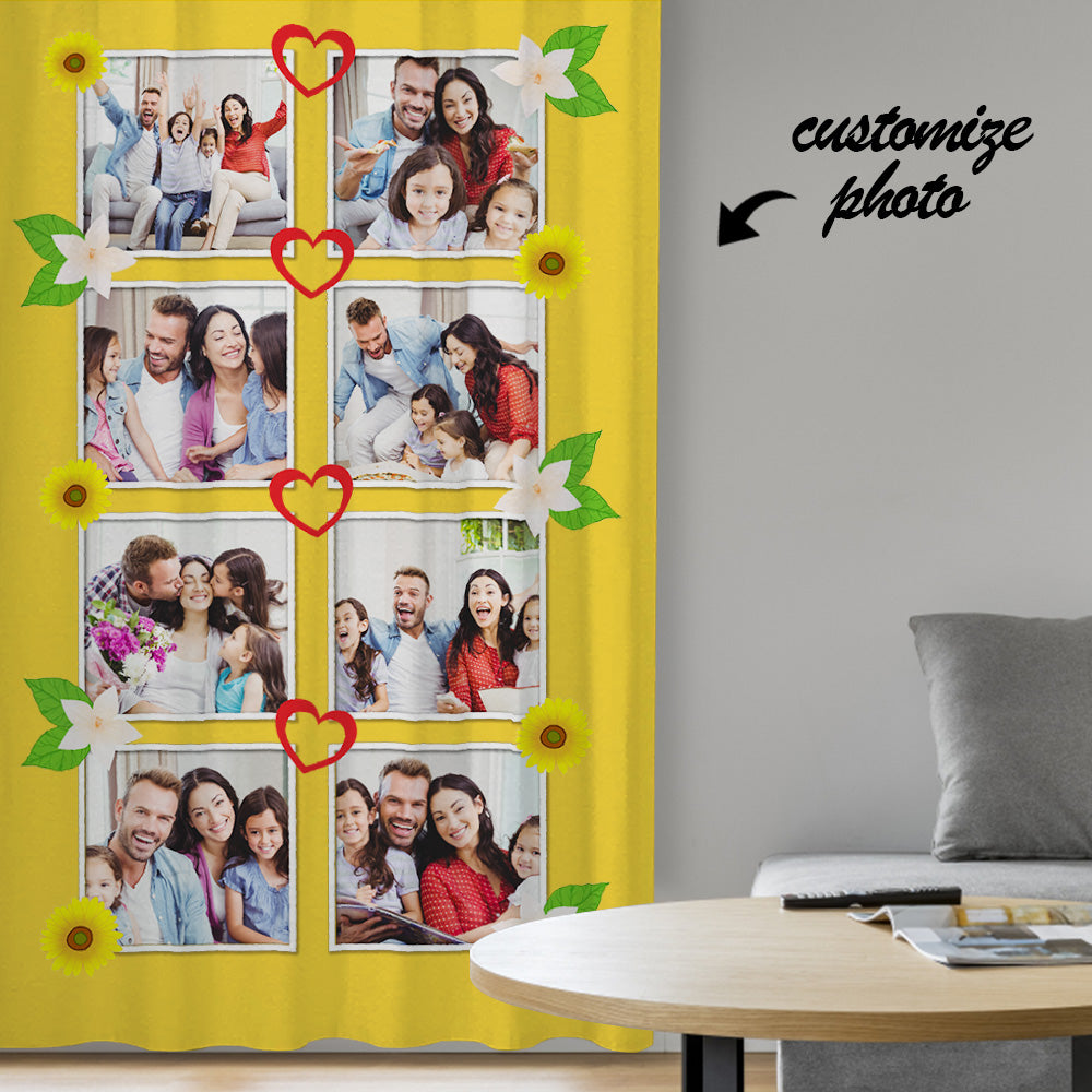 Custom Photo Curtains Window Curtains Room Decoration Gift for Family