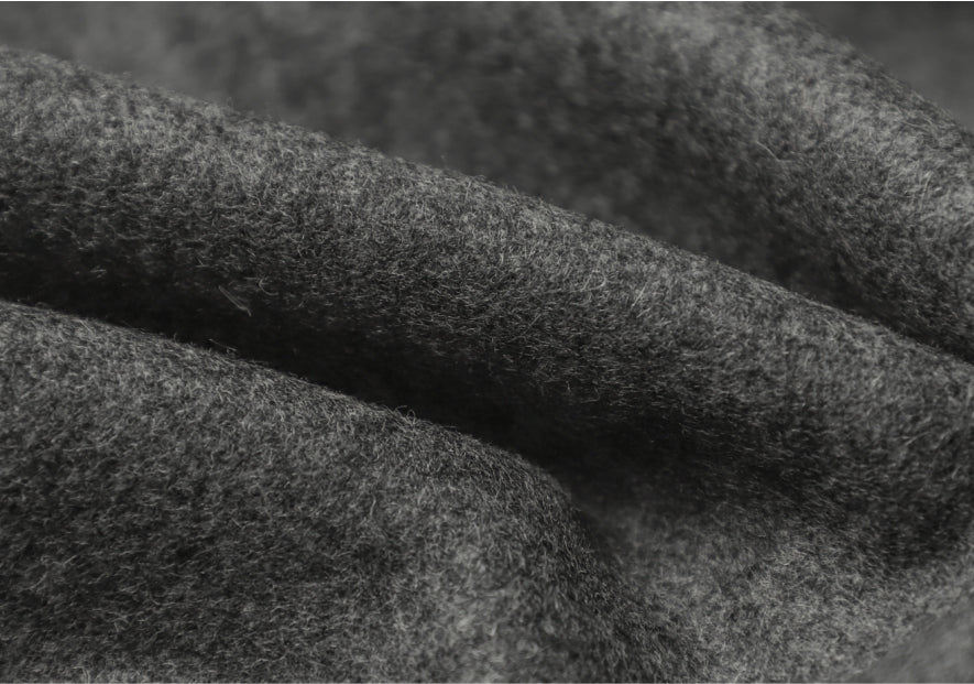 Handcrafted Wool Felt Curtain in Light Gray