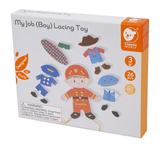 Classic World - My Job Lacing Toy - Boy