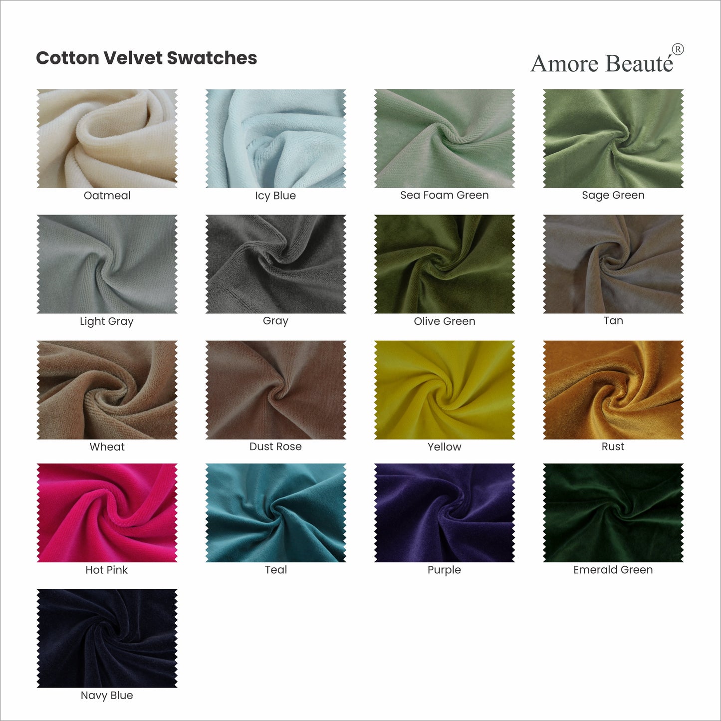Sage Green Cotton Velvet Curtain