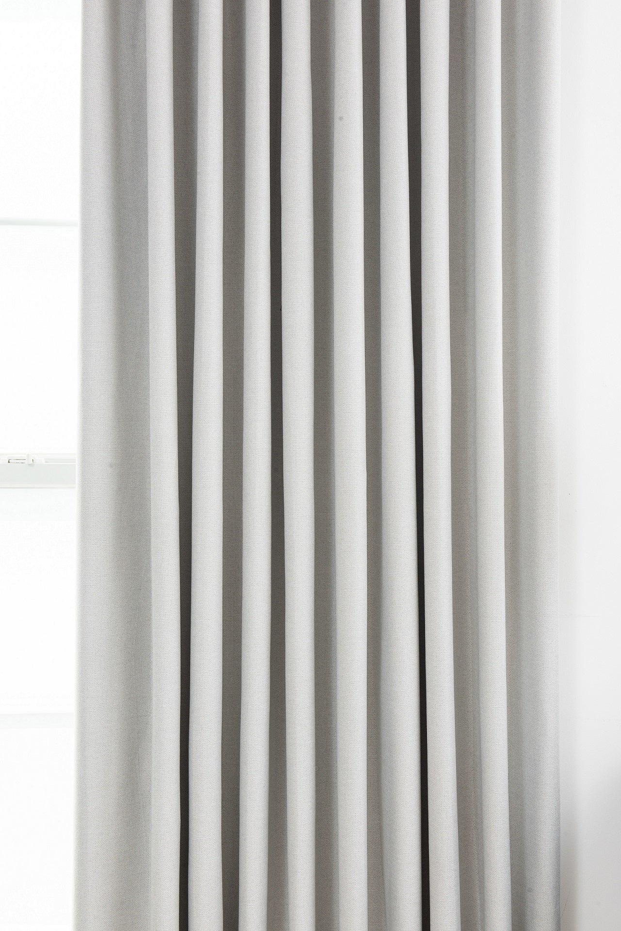 100% Total Blackout Curtain Premium linen Cream White Textured, Customize Size/Head, 1 Panel