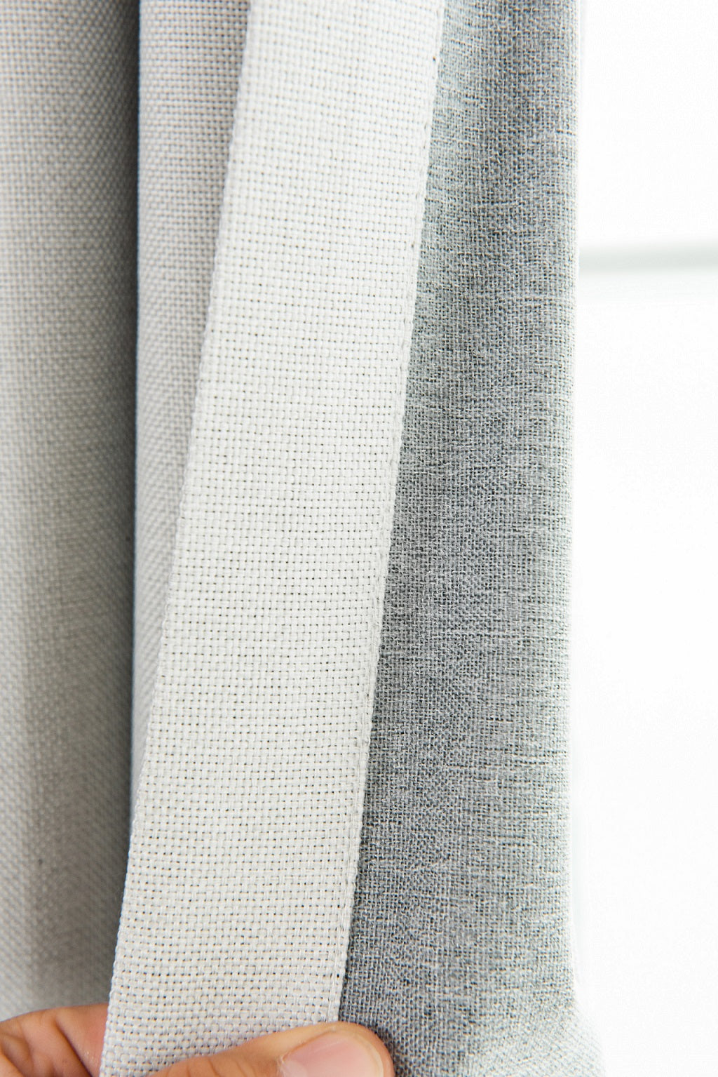 100% Total Blackout Curtain Premium linen Cream White Textured, Customize Size/Head, 1 Panel