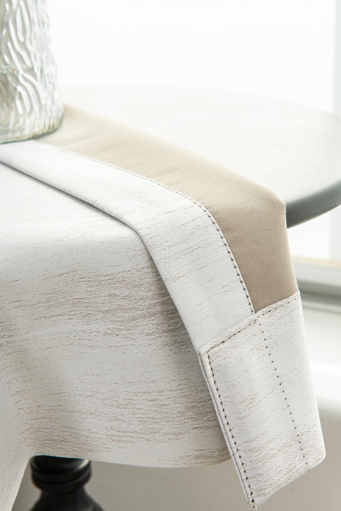 100% Total Blackout Curtain Shimmer Cloud Textured, Customize Size/Head, 1 Panel