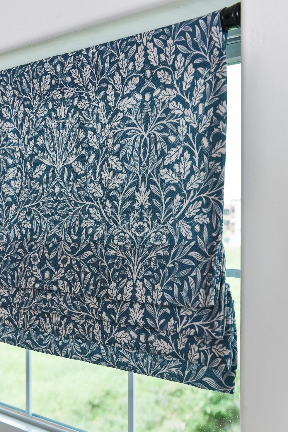 Custom Faux Roman Shades Botanical Bohemian Style