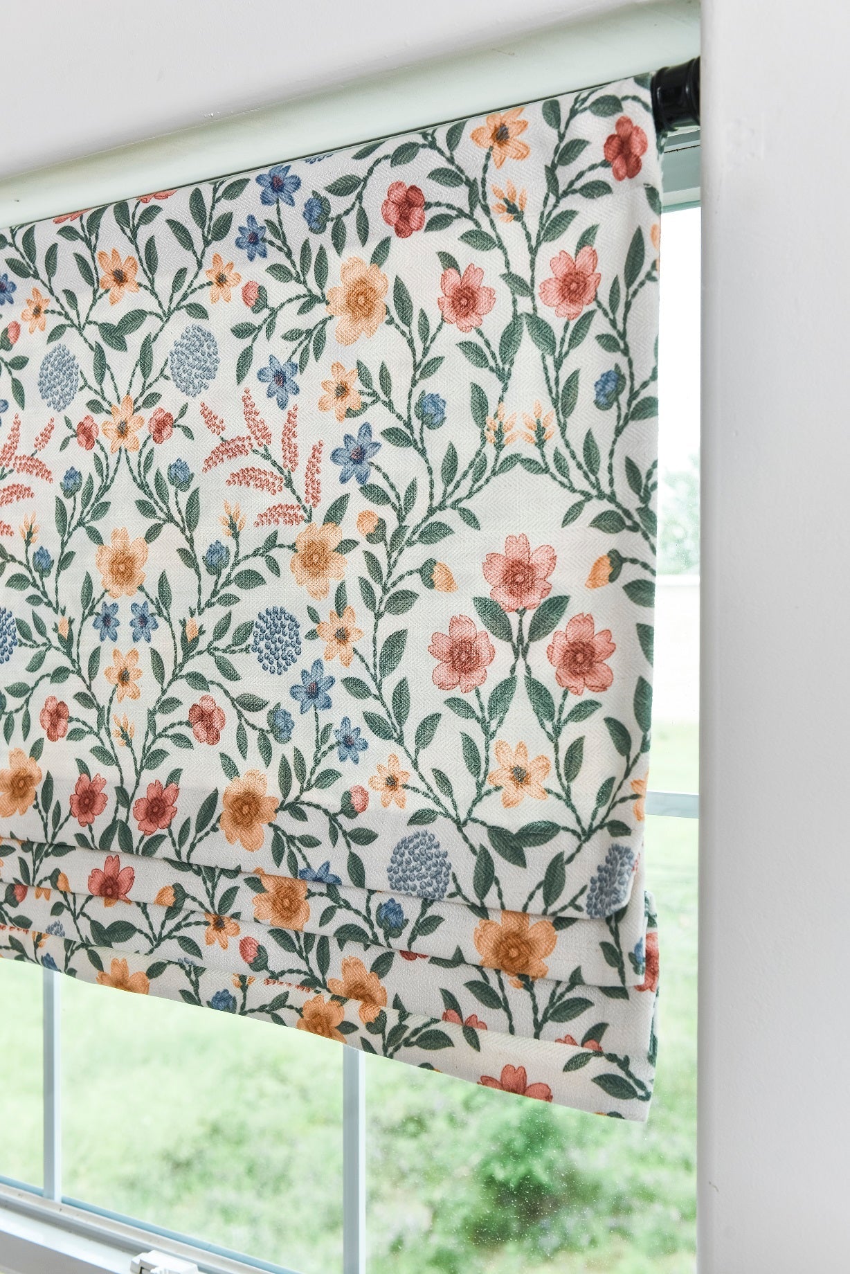 Custom Faux Roman Shades Summer Countryside Style