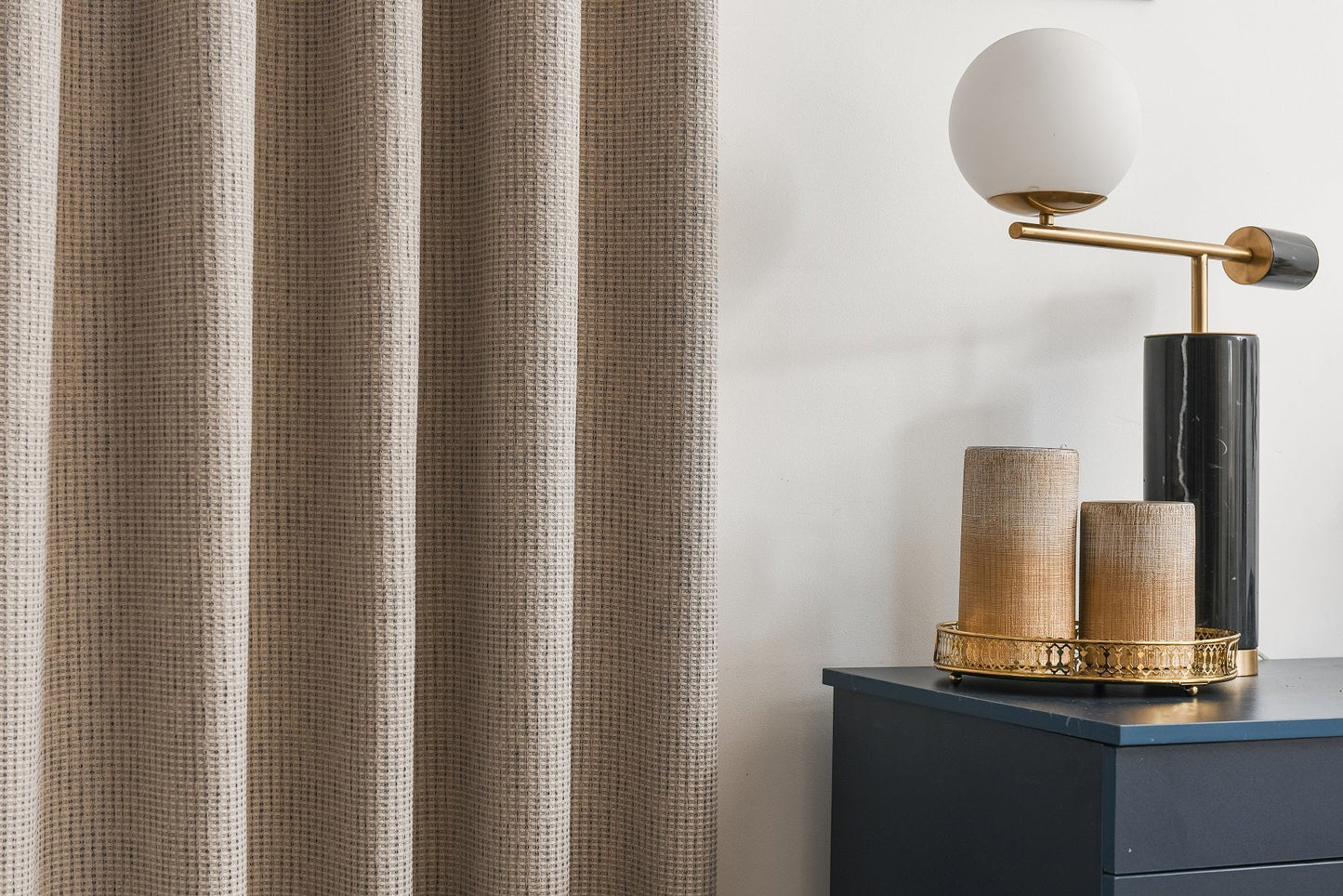 Nature Weave Curtain 60% Blackout Curtain, Customize Size/Head, 1 Panel