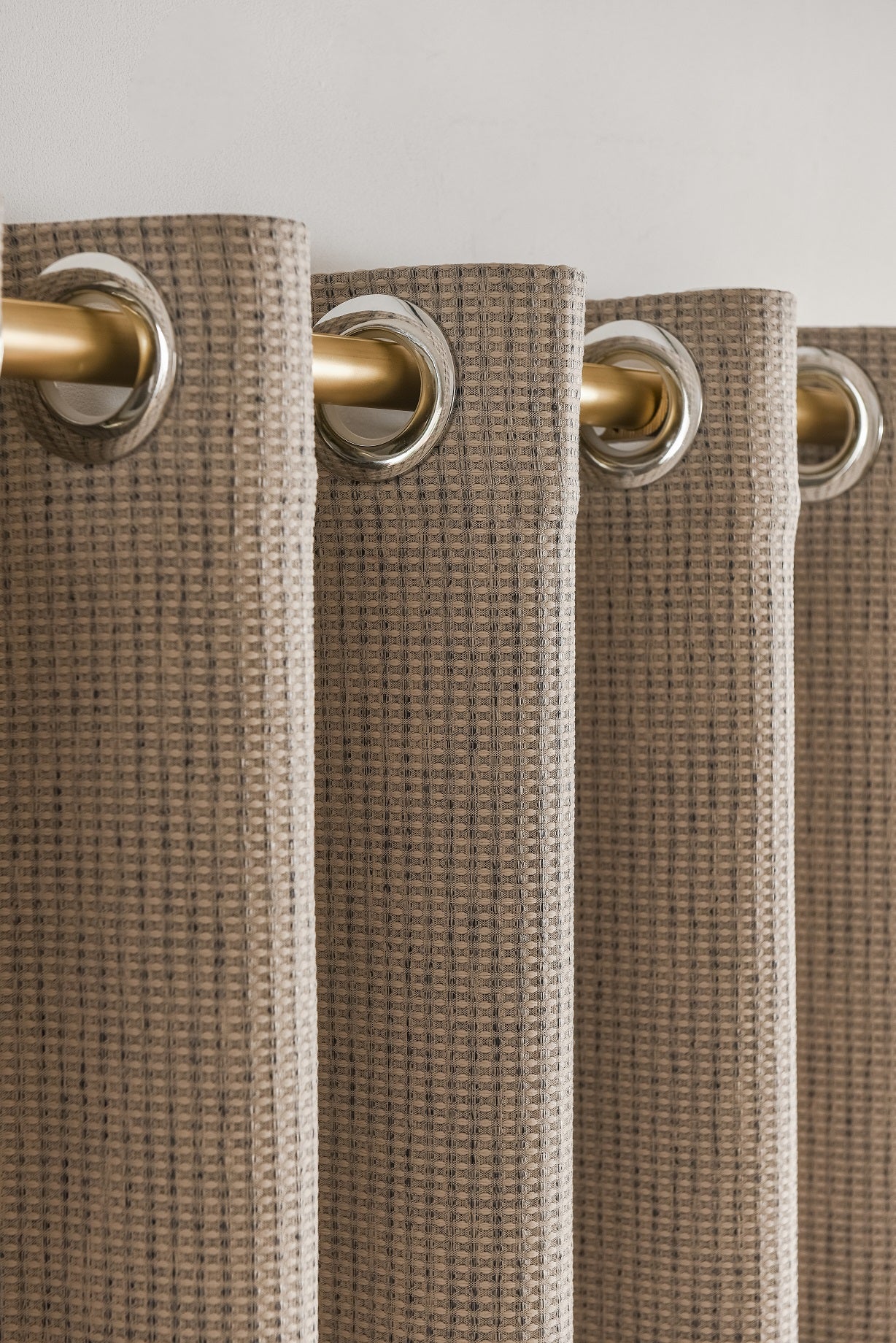 Nature Weave Curtain 60% Blackout Curtain, Customize Size/Head, 1 Panel
