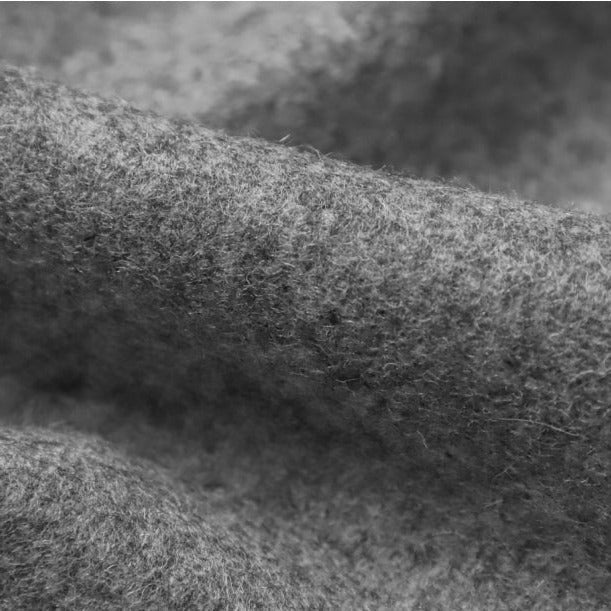 Handcrafted Wool Felt Curtain in Light Gray