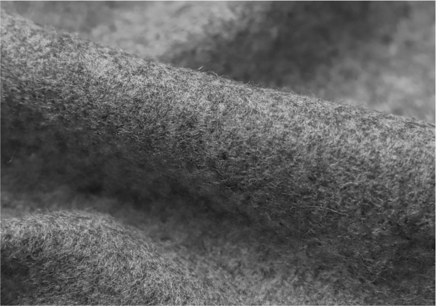 Olive Green Wool Felt Curtain Panel